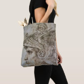 Leonardo’s Helmeted Warrior Tote Bag (Dichtbij)