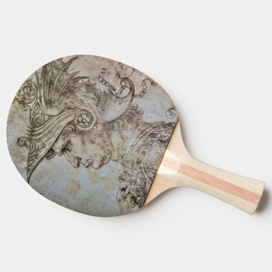 Leonardo’s helmvogel Ping Pong Paddle Tafeltennisbatje (Zijkant)