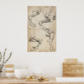 Leonardo Study for Horse Legs Poster (Keuken)