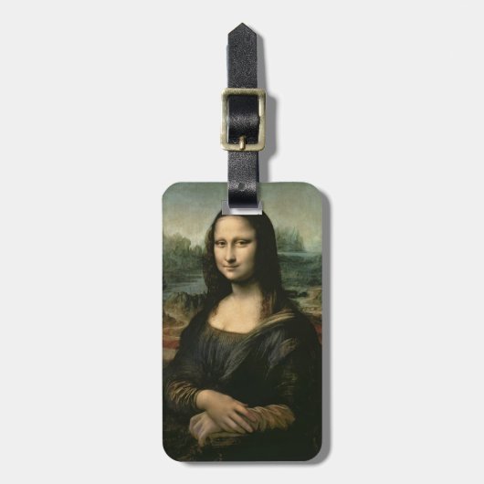 Leonardo Vinci | Mona Lisa, c.1503-6 Bagagelabel (Voorkant verticaal)