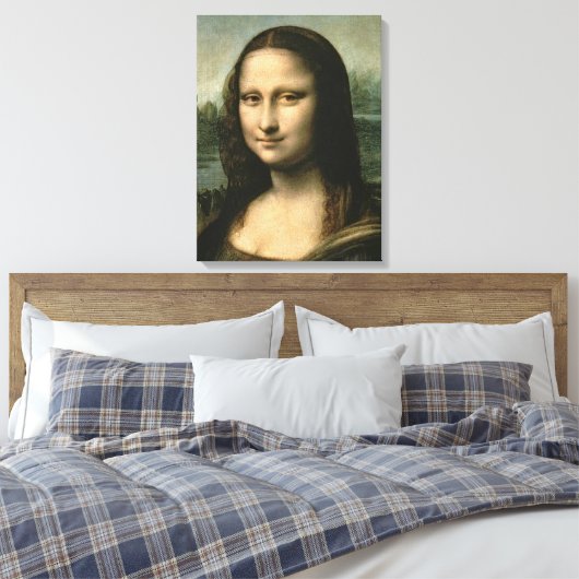 Leonardo Vinci | Mona Lisa, c.1503-6 Canvas Afdruk (Insitu (Slaapkamer))