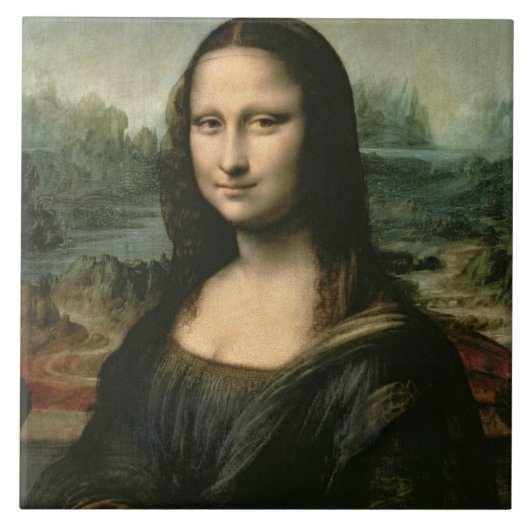 Leonardo Vinci | Mona Lisa, c.1503-6 Tegeltje (Voorkant)