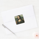 Leonardo Vinci | Mona Lisa, c.1503-6 Vierkante Sticker (Envelop)