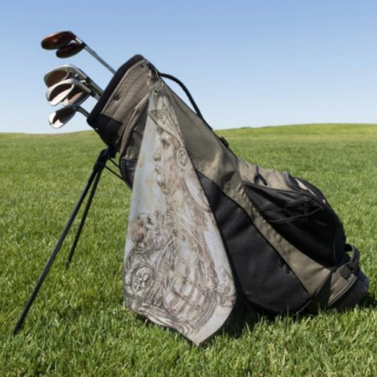 Leonardo's geharnaste krijger golfhanddoek