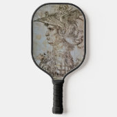 Leonardo's geharnaste krijger pickleball paddle (Achterkant)