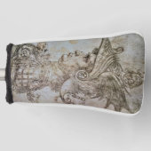 Leonardo's Helm Dragende Krijger Golfheadcover (Voorkant)