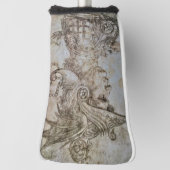 Leonardo's Helm Dragende Krijger Golfheadcover (Draai 90)