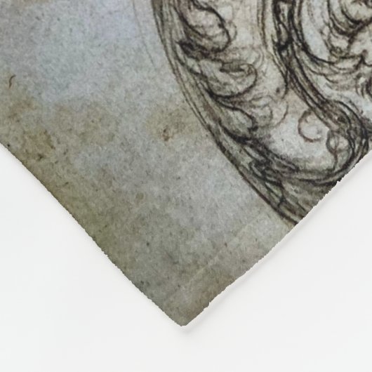 Leonardo's Helmed Warrior Fleece Deken (Hoek)