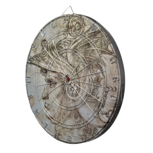 Leonardo's Helmeted Warrior Dartboard Dartbord (Voorkant Rechts)