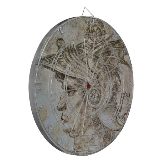 Leonardo's Helmeted Warrior Dartboard Dartbord (Voorkant Links)