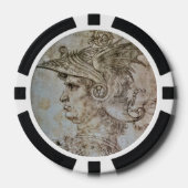 Leonardo's Helmeted Warrior Poker-chip Poker Chips (Voorkant)