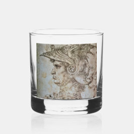 Leonardo's Helmeted Warrior Whiskey Glass Whisky Glas
