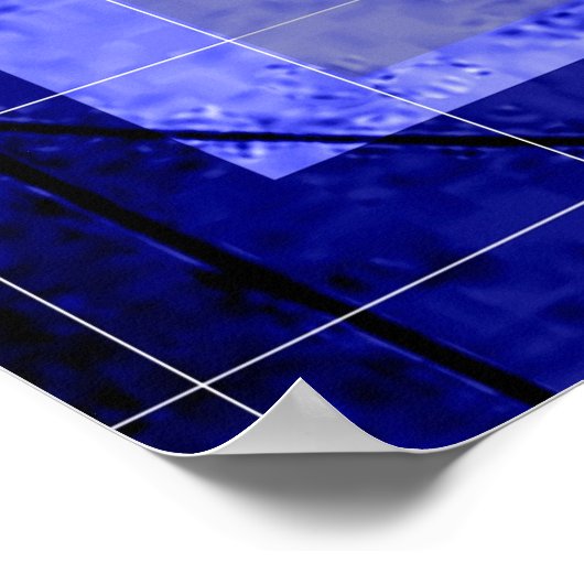 Leonardo's Vitruvian Man Blue Poster (Hoek)