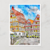 Leonberg Duitsland Travel Place Waterverf Briefkaart (Voorkant)