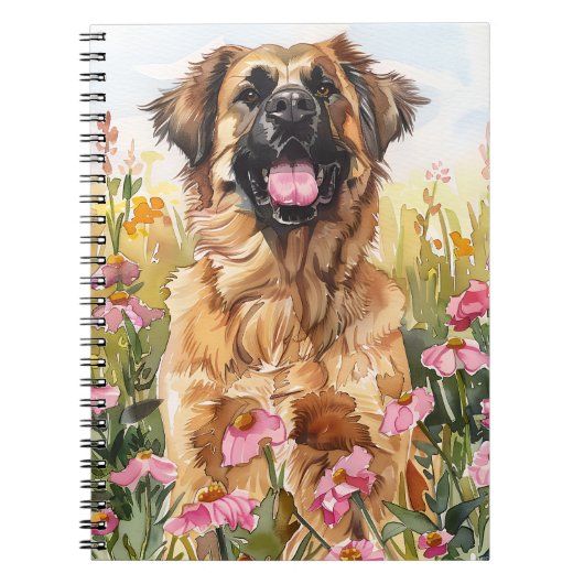 Leonberger Aquarel Journaal Notitieboek (Voorkant)