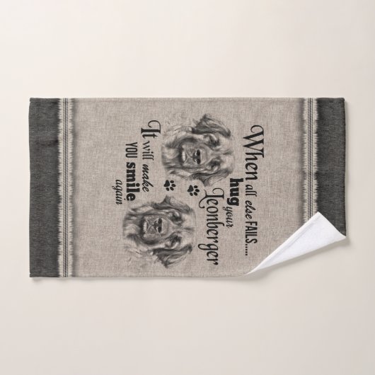 Leonberger art als alles mislukt, citeer bad handdoek (Handdoek)