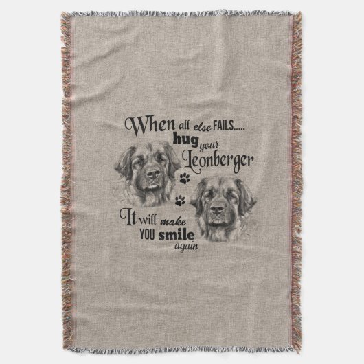 Leonberger art als alles mislukt, citeer deken (Voorkant Verticaal)