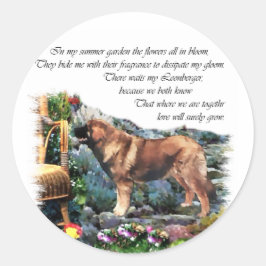 Leonberger Art Gifts Ronde Sticker