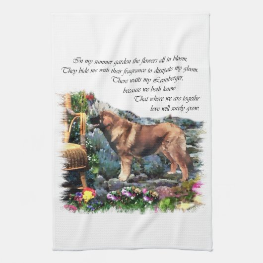 Leonberger Art Gifts Theedoek (Verticaal)