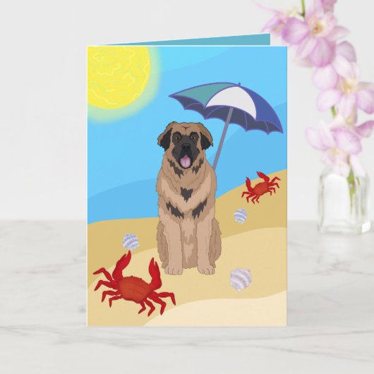Leonberger Beach Briefkaart (Orchidee)