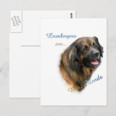 Leonberger beste vriend 2 briefkaart (Voorkant / Achterkant)