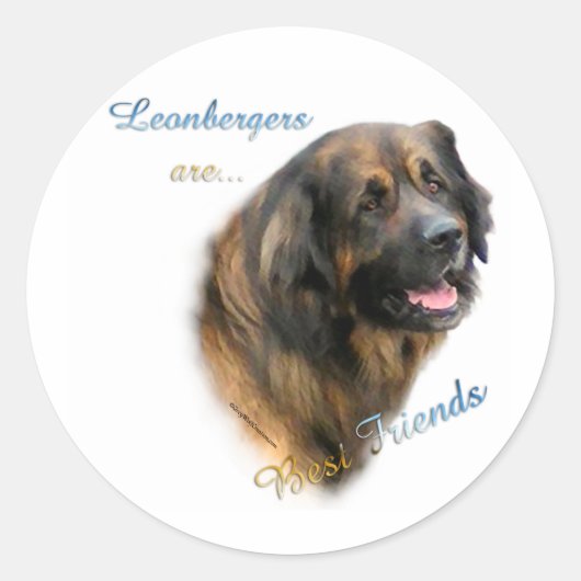 Leonberger Beste Vriend 2 - Sticker (Voorkant)