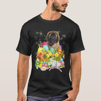Leonberger Bunny Dog met paaseieren T-shirt