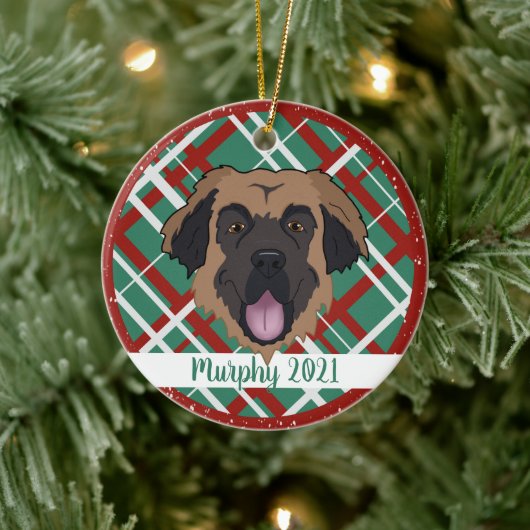 Leonberger Christmas Keramisch Ornament (Boom)