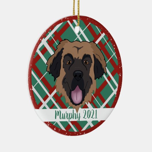 Leonberger Christmas Keramisch Ornament (Rechts)