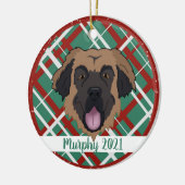 Leonberger Christmas Keramisch Ornament (Links)