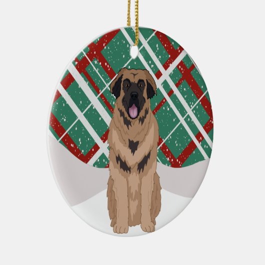 Leonberger Christmas Keramisch Ornament (Rechts)