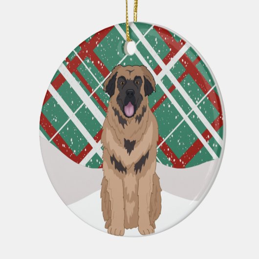 Leonberger Christmas Keramisch Ornament (Links)