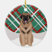 Leonberger Christmas Keramisch Ornament (Achterkant)