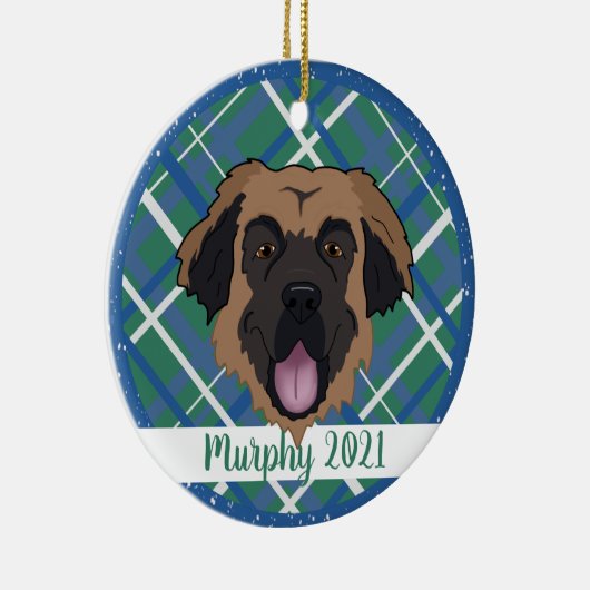 Leonberger Christmas Keramisch Ornament (Rechts)