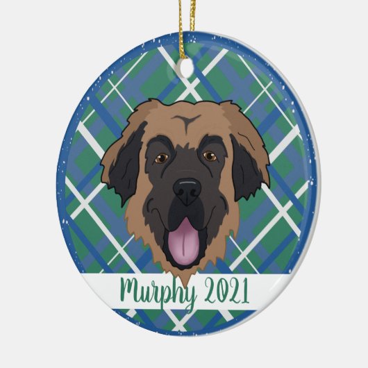 Leonberger Christmas Keramisch Ornament (Links)