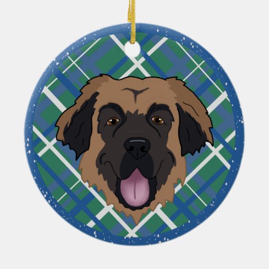 Leonberger Christmas Keramisch Ornament (Achterkant)