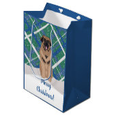 Leonberger Christmas Medium Cadeauzakje (Voorkant Gekanteld)