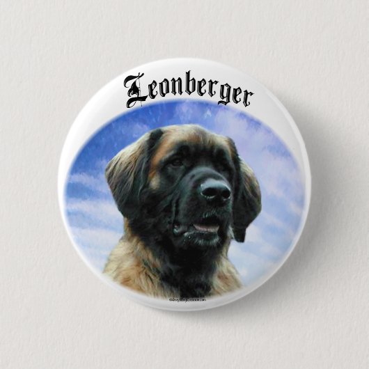 Leonberger Clouds Ronde Button 5,7 Cm (Voorkant)