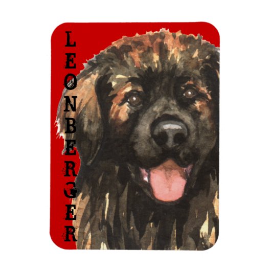 Leonberger Color Block Magneet (Verticaal)