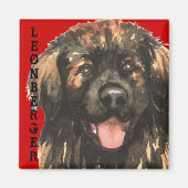 Leonberger Color Block Magneet (Voorkant)