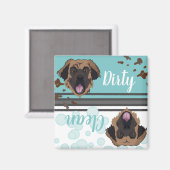 Leonberger Dirty/Clean Dishwasmachine Magneet (Voorkant / Achterkant)