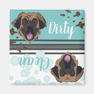 Leonberger Dirty/Clean Dishwasmachine Magneet