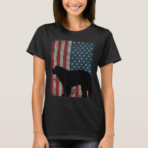 Leonberger Dog Amerikaanse vlag 4 juli T-shirt
