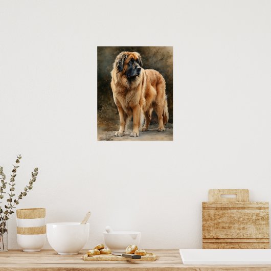 Leonberger Dog Art Print Poster (Keuken)