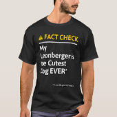 Leonberger Dog Funny Fact Check T-shirt (Voorkant)