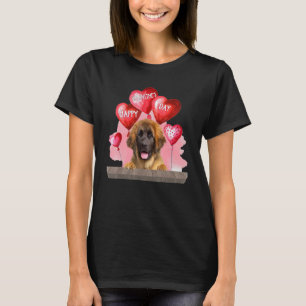 Leonberger Dog Happy Valentines Day Pet Hondenlief T-shirt