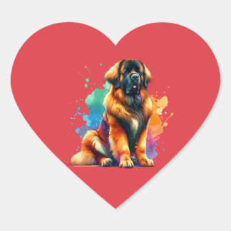 Leonberger Dog Hart Sticker