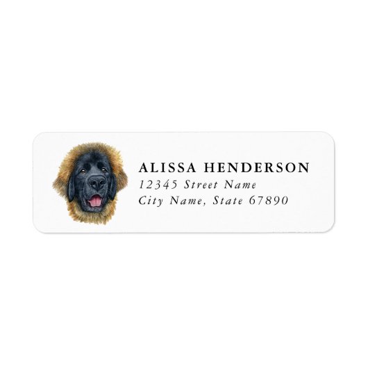 Leonberger Dog Return Address Labels (Voorkant)
