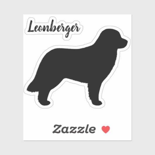 Leonberger Dog Silhouette Leo Vinyl Sticker (Vel)