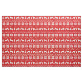 Leonberger Dog Silhouettes Kerstfeestdag Stof (Fat Quarter)